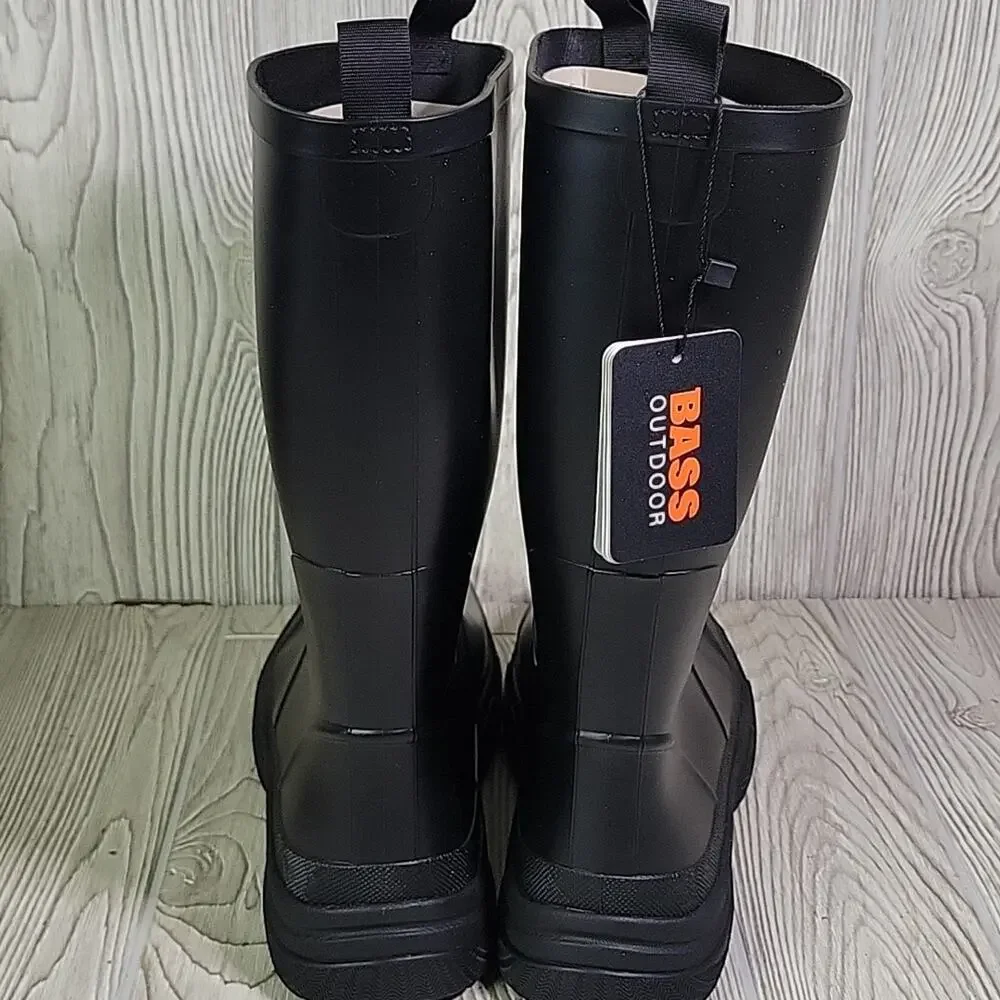 BASS Outdoor Breathable Black Field Rainboot Mens Size 12 NEW